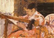 Mary Cassatt Lydia at a Tapestry Loom oil on canvas